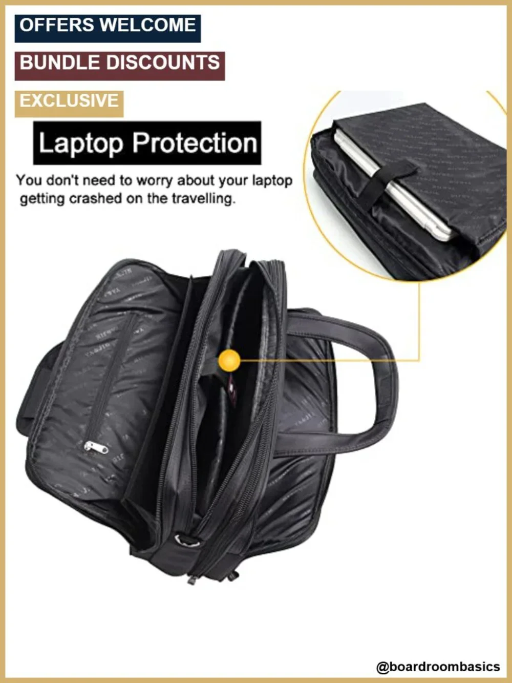 Canvas Laptop Briefcase Bag Men Business Work Tote Office Computer Case